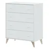 Image de Commode - Sweet - 4 tiroirs - Blanc - 95 x 77.5 x 40 cm