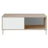 Image de Table basse AMAYA 2 Niches L100cm - Blanc et Bois