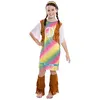 Image de Déguisement Hippie Arc en Ciel - Fille - 7/9 ans (122 à 134 cm) EURO CARNAVALES