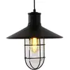 Image de EDM, Suspension, Vintage metallic ceiling lamp e27 60w black color ø27x28cm (E27)