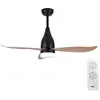 Image de EDM Product Deckenventilator Mit Lampe 33815 Kattegat Schwarz 15 W 18 W 2190 Lm, Ventilateur, Noir