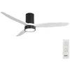 Image de EDM Ventilateur de plafond avec lampe 33825 Kara 30 W 2190 Lm, Ventilateur, Noir, Blanc