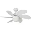 Image de EDM Ventilateur de plafond avec lampe 33985 Aral Blanc 50 W, Ventilateur, Blanc