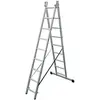 Image de EDM, Échelle, Échelle transformable en aluminium 2 x 9 marches (Échelle multifonction, 255 cm)