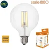 Image de ampoule ballon diam filament LED. 95mm 6w E27 600 lumens 3200K lumière chaude 220-240 50hz EDM 98602