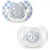 Image de Lot de 2 sucettes symétriques - SUAVINEX - Night&Day Wild&Free - SX Pro - 6 a 18 mois - Bleu