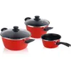 Image de Batterie de cuisine 5 pièces, induction, antiadhésive sans PFOA Magefesa GRANA Rouge