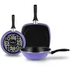 Image de Ensemble Poêle, Wok et Grill Induction 24-28cm, Revêtement Antiadhésif sans PFOA, Magefesa, Very Peri, , Violet