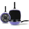 Image de Ensemble Poêle, Wok et Grill Induction 24-28cm, Revêtement Antiadhésif sans PFOA Magefesa Very Peri Violet violet