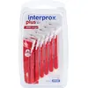 Image de Interprox, Brossette interdentaire, plus 90° mini conical rouge Gr. 2 0,9-1 mm Brosses interdentaires, 6 pces Brosses interdentaires (6x, 1 mm)