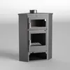 Image de FM Poêle à bois acier M-105H 11kW avec portes en fonte et four