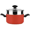 Image de Faitout Vapeur Induction 20 cm, Panier Vapeur en Acier Inox., Couvercle en Verre, FAGOR, Maxima, , Rouge