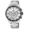 Image de Montre pour homme Festina Timeless Chronographe en acier inoxydable avec cadran argenté et quartz F20560-1 100M argenté