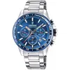 Image de Festina, Montre, Chronographe intemporel, Argent, Bleu, (Chronographe, Horloge analogique, 45 mm)