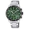 Image de Montre pour homme Festina Timeless Chronographe en acier inoxydable avec cadran vert et quartz F20560-4 100M vert