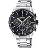 Image de FESTINA Montre chronographe intemporelle en acier inoxydable avec cadran noir et quartz F20560-5 100M pour homme noir
