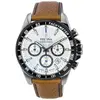 Image de Montre pour homme Festina Timeless Chronographe avec bracelet en cuir et cadran blanc F20561-1 F205611 100M blanc