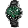 Image de FESTINA Montre pour homme chronographe intemporel avec bracelet en cuir et cadran vert F20561-5 100M vert