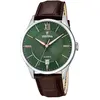 Image de Festina, Montre, F20426/8 Herrenuhr Quarz 43mm 5ATM, Argent, Marron, Vert, (Horloge analogique, 43 mm)