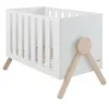 Image de Lit Swing 120x60 cm Blanc/Bois