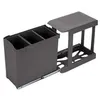 Image de Poubelles de recyclage fixation inférieure et extraction automatique (3 bacs de 10 litres)