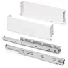 Image de Emuca Tiroir extérieur Simplex 25kg hauteur 122mm, profondeur 490mm, acier, peint en blanc