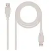 Image de Nanocable 10.01.0303 Câble USB 2 m USB 2.0 USB A Beige (2 m, USB 2.0), Câble USB