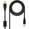 Image de Nanocable Câble Usb Hq Ferrita Usb A Male To Usb B Male 2 M