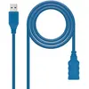 Image de Nanocable Câble Usb-a 10.01.0902-bl M/f 2 M