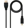Image de Nanocable 10.15.3502 Câble HDMI 1,8 m HDMI type A (standard) HDMI type D (micro) Noir (1.80 m), Câble vidéo, Noir