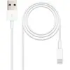 Image de Nanocable 10.10.0401 Câble Lightning 1 m blanc (1 m, USB 2.0), Câble USB