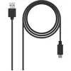 Image de Nanocable Câble USB-A/C 2.0 M/M 1m (Noir)