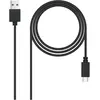 Image de Nanocable cable usb 2.0 usb-c a usb-a m/m 1m negro 10.01.2101 (1 m, USB 2.0), Câble USB