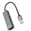Image de Nanocable 10.16.4402 (USB-A, 4 ports), Station d'accueil + hub USB, Gris