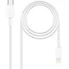 Image de Nanocable LIGHTNING CABLE M TO USB-C M NANOWIRE 1M WHITE MALE TO MALE/1M/WHITE 10.10.0601 (1 m, 50 W), Câble USB