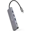 Image de Nanocable 10.16.4409 (USB-C, 4 ports), Station d'accueil + hub USB, Gris