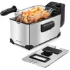Image de Aigostar Ushas - Friteuse 0% BPA de 3L en acier inoxydable. 2200W. Thermostat et fenêtre de vue. Cuve amovible. Design exclusif.