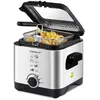 Image de Aigostar Fries - Friteuse compacte 0% BPA de 1,5L en acier inoxydable. Thermostat réglable, fenêtre de visualisation, 900W. Design exclusif.