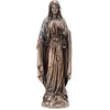 Image de SIGNES GRIMALT Statuette Vierge Marie en résine aspect Bronze - Hauteur 28 cm - Largeur 9 cm - Profondeur 7 cm