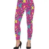 Image de legging pantalon bariolé rose années 80 femme - guirca 16404