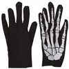 Image de paire de gants polyester noir squelette adulte - guirca 16667
