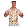 Image de chemise hawaïenne polyester fruits exotiques homme - guirca 18921