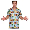 Image de chemise hawaïenne polyester ananas exotiques homme - guirca 18924