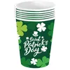 Image de 6 gobelets carton shamrock st patrick 24cl vert - générique 31165