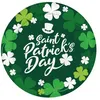 Image de 6 assiettes carton shamrock st patrick 23cm vert - générique 31166
