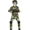 Image de déguisement militaire camouflage enfant - 7/9 ans - vert - générique 77218