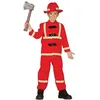 Image de déguisement de pompier enfant - 5/6 ans - rouge - guirca 83355