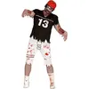 Image de déguisement footballeur zombie homme - taille unique - noir - guirca 84298