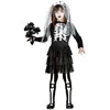 Image de déguisement mariée squelette fille - 10/12 ans - noir - guirca 85800