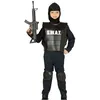 Image de déguisement agent swat police enfant - 10/12 ans - noir - générique 88496